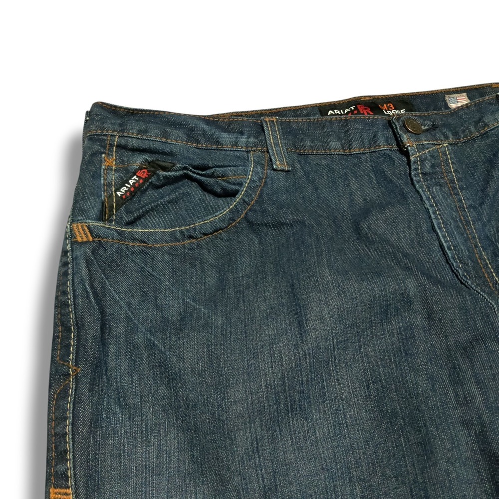 Ariat FR M3 Jeans Mens 43 x 28 Blue Flame Resistant Work Denim Loose Straight